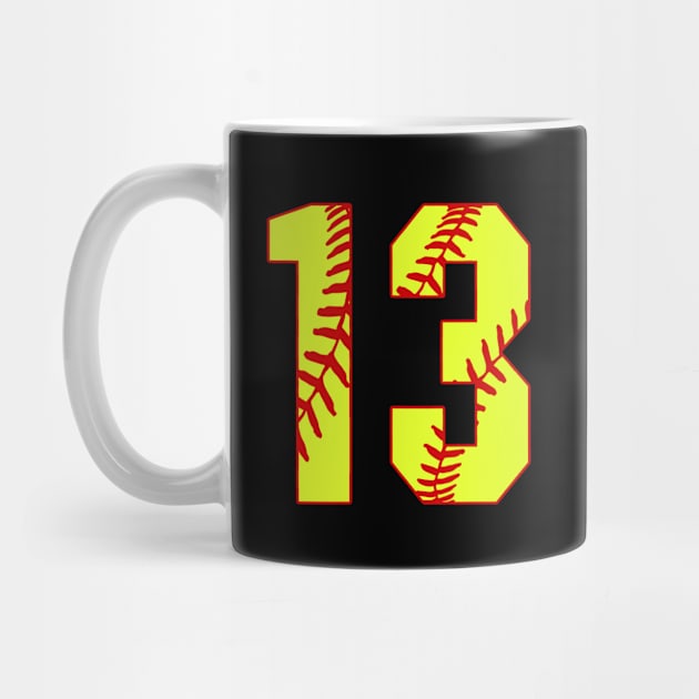 Fastpitch Softball Number 13 #13 Softball Shirt Jersey Uniform Favorite Player Biggest Fan by TeeCreations